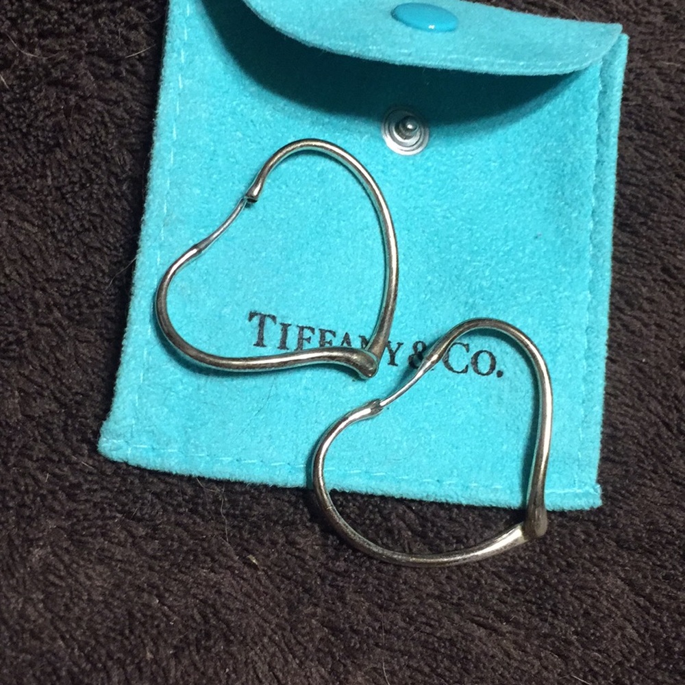 Tiffany & Co. Elsa Peretti Sterling Heart Earrings